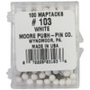 Moore Push Pin - White (Pack of 100)