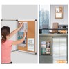 SWANCROWN Enclosed Bulletin Board,Lockable Cork Noticeboard for School Office,Wall Display