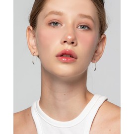 Desnuage Handmade Pull Through Earrings 925 Sterling Silver Earrings Hypoallergenic Open Hoops Drop Dangle Threader Earrings for Women Trendy Fashion