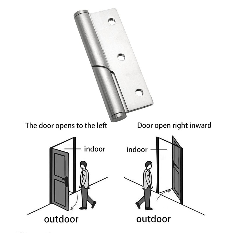 2pcs Stainless Steel Lifting Hinge 3" Rising Butt Handed Lift