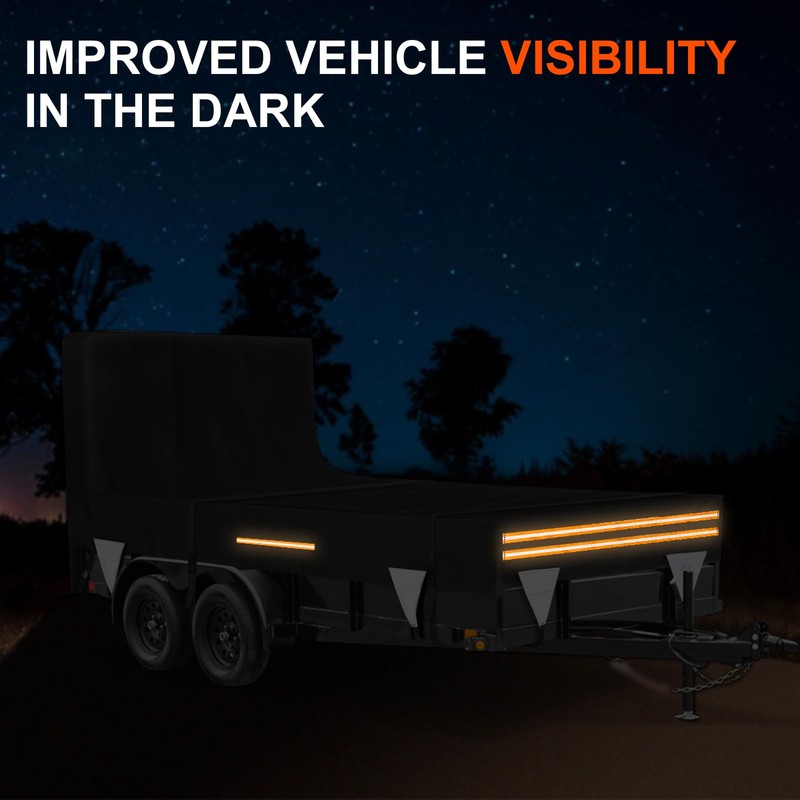 6 x 10 Windproof Utility Trailer Cover, 600D Waterproof Heavy