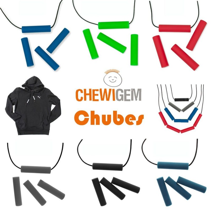 Chewigem Sensory Chew Chubes Pendant - Chewlery Chewy Toy -