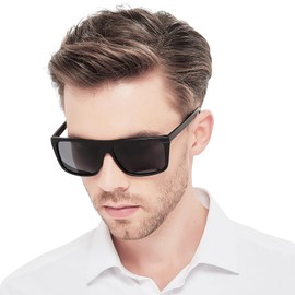 OCCI Chiari Men's Multi-functional Outdoor Sunglasses, Polarized 99% UV Protection, For Driving, Fishing, Skiing, Climbing, Face Fit Design, Black, M