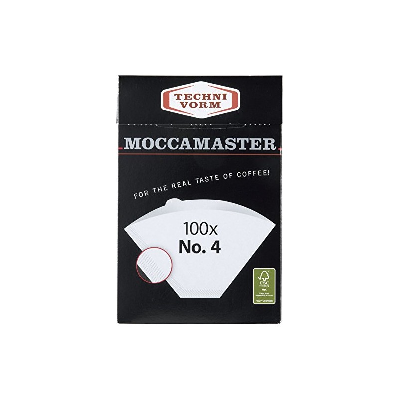 Moccamaster No.4 Paper Filters (100 Filters) - White