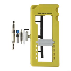 VRTYVEYBB Door Hinge Jig, Door Hinge Router Jig, Door Hinge Installation Kit Fit 3”to 5” Length and 1/4” Or 5/8” Thickness Door Hinge