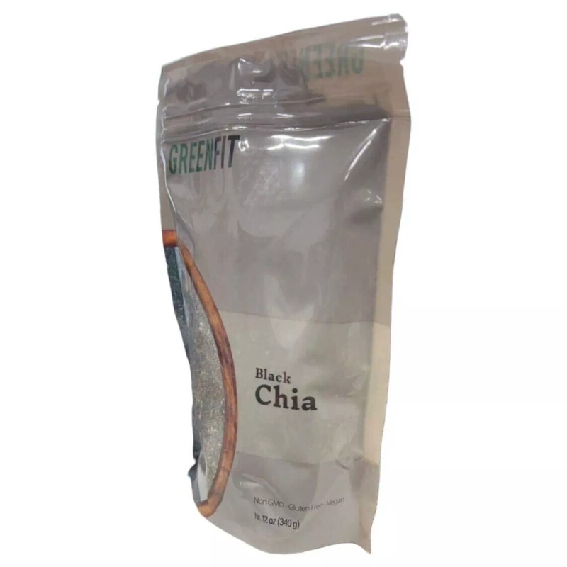 GREENFIT Black Chia, 12 Ounces - Pack Of 2