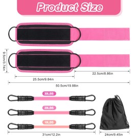 Mineup Resistance Bands Set with Ankle Straps, Glutes Workout Equipment, Ankle Weights Bands for Working Out, Glute Kickbacks for Women Legs and Gym Glutes, Home Workouts and Fitness Training