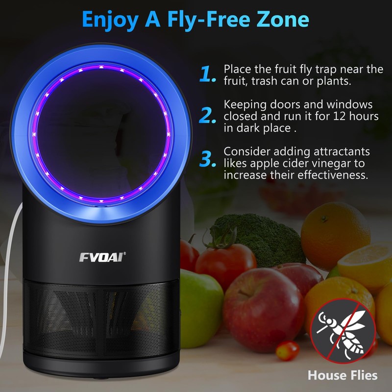 FVOAI Fruit Fly Trap for Indoors, Fly Traps Indoor for