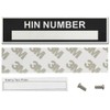 HIN Number Plate for Boat, Hull Identification Number Tags Replacement,