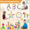 Rurvale 40PCS Wooden Stacking Rocks Toys, Montessori Toys Stacking blocks