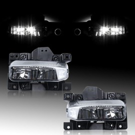 AOKAILI LED Fog Light Assembly with Lamp Bracket Wires Switch Compatible with 2019 2020 2021 2022 Ram 2500 3500 68273291AB
