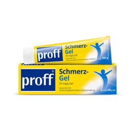 proff Ibuprofen Pain Gel - For External Treatment of Muscle, Joint and Back Pain, 100g Gel