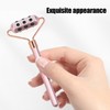 3 in 1 Rose Quartz Face Roller Massager Germanium Facial