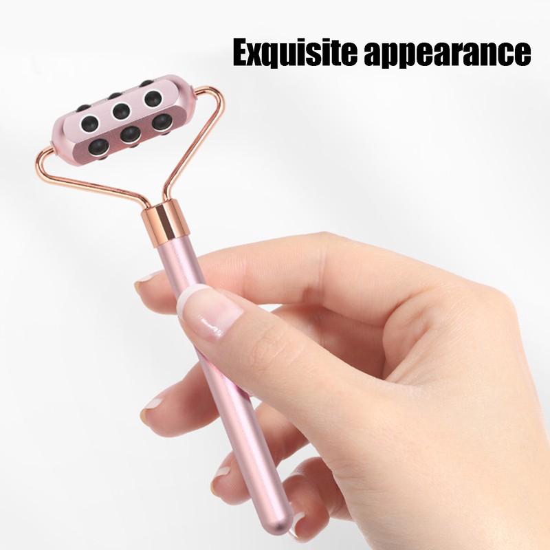 3 in 1 Rose Quartz Face Roller Massager Germanium Facial