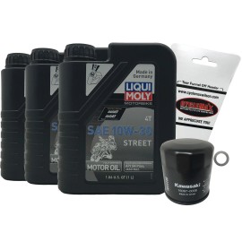 Liquimoly 2006-2022 Kawasaki Ninja 650 Oil Change Kit Liqui Moly 10W30 Oil and OEM Filter