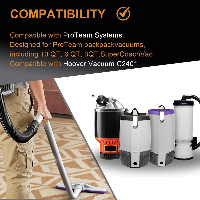 YZXQWRON Backpack Vacuum Floor Tool Set Compatible with ProTeam Vacuum