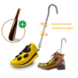 DALUBAE Boot Stretchers for Cowboy Boots, 2 Pack Adjustable Shoe Stretcher for Men's Women's Thick Wide Feet, Size 7-13