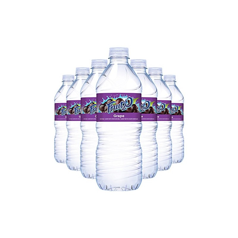 Fruit2o Grape Flavored Water, 16.9 fl oz Plastic Bottles (12