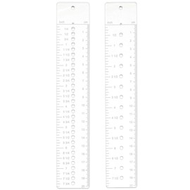 BENECREAT 2 Styles Clear Sewing Ruler, 20cm(7 7/8 Inch) Acrylic Quilting Ruler with Holes, INCH CM Measure Tool for Pattern Sewing and Quilting