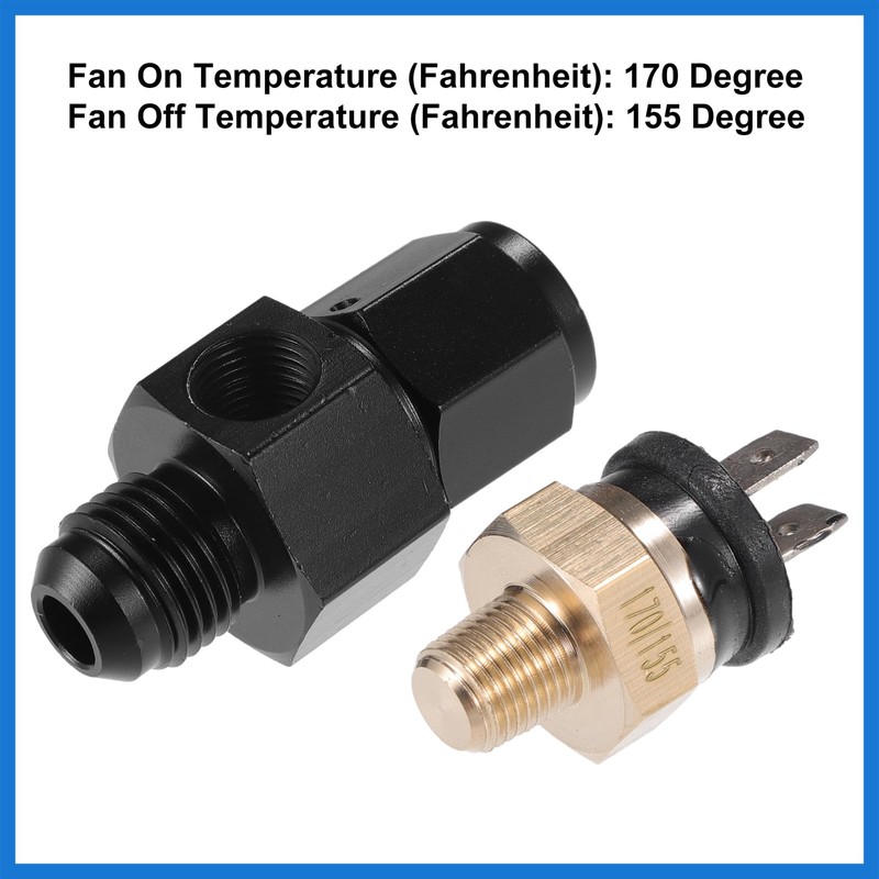 VekAuto 1 Set Auto Engine Temperature Cooling Fan Switch Fitting