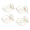 100 Pcs Paper Clip Gold Cute Lemon Shaped Bookmark Clips