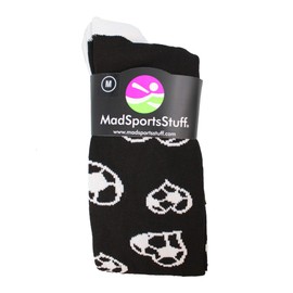 MadSportsStuff Love Soccer Hearts Socks Over The Calf