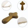 VinBee 10 CM Holding Wooden Cross Olive Wood Small Poppy