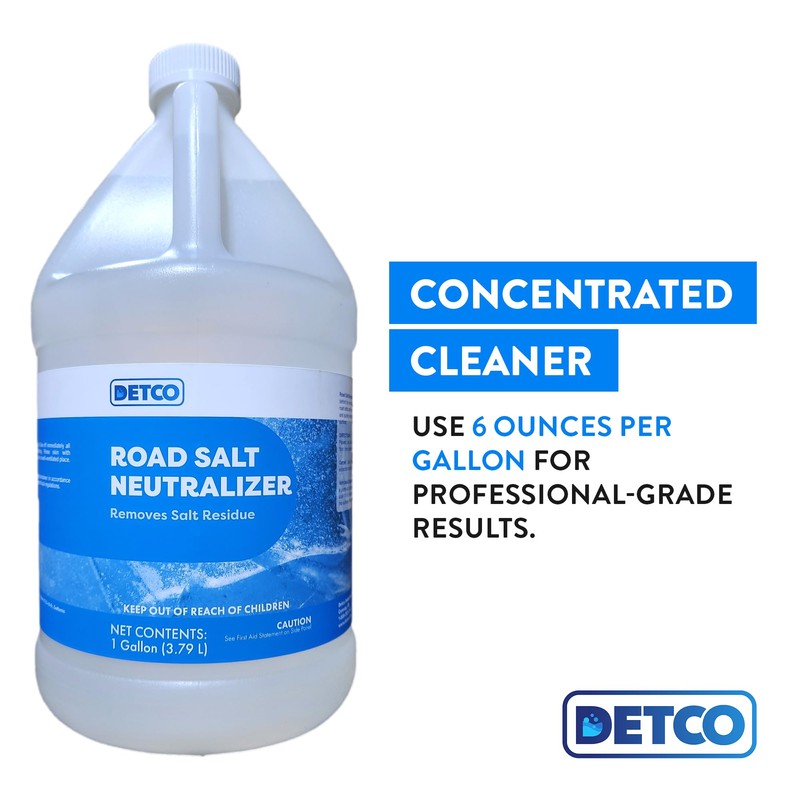 Detco Road Salt Neutralizer - Residue Remover for Cars, Trucks,