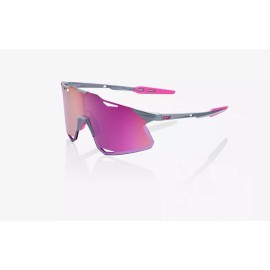 100% Percent Hypercraft Gloss Light Grey - Purple Multilayer Mirror Lens