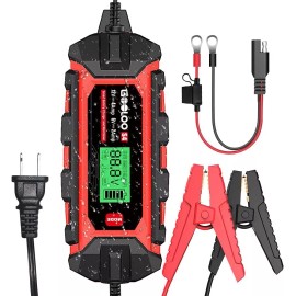 GOOLOO S4 4 Amp Car Battery Charger Automotive, Smart Trickle Charger Maintainer