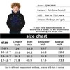 QIWCANM Stylized Rainbow Axolotl Print Kids Sweatshirt Boys Warm Pullover