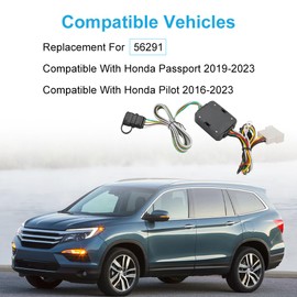 WATERWICH 4-Pin Trailer Wiring Harness Compatible with Honda Passport 2019-2022, Honda Pilot 2016-2022 Replacement for 56291 Trailer Hitch Wiring Harness for Trailer Lights Connect