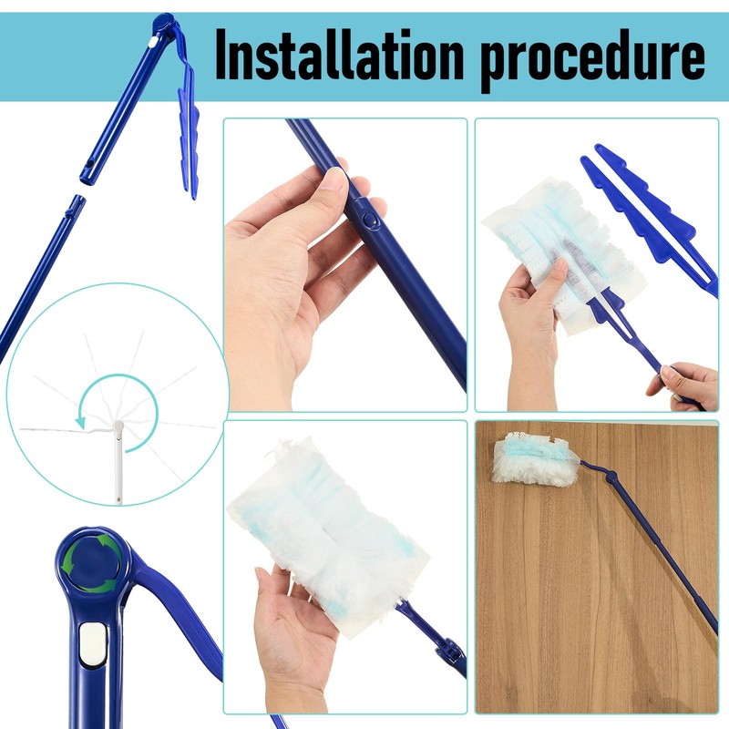 Colingmill 4 Pcs 3 ft Replacement Handles Compatible with Duster