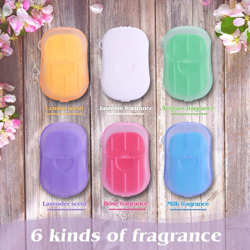 Bamsod 12 Boxes (240 Sheets) Mini Hand Soap Sheets Soap