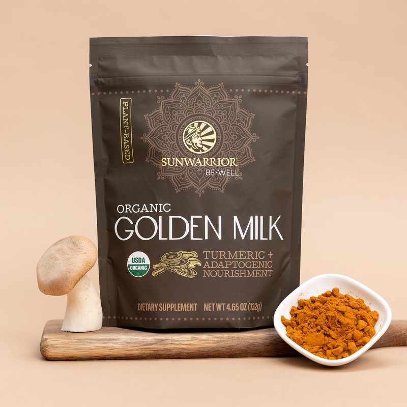 Organic Golden Milk Powder Ashwaghanda Turmeric Curcumin 90g pouch (30
