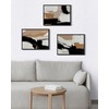 KUVIOKE Black Abstract Framed Canvas Wall Art Minimalist Graffiti Pastel