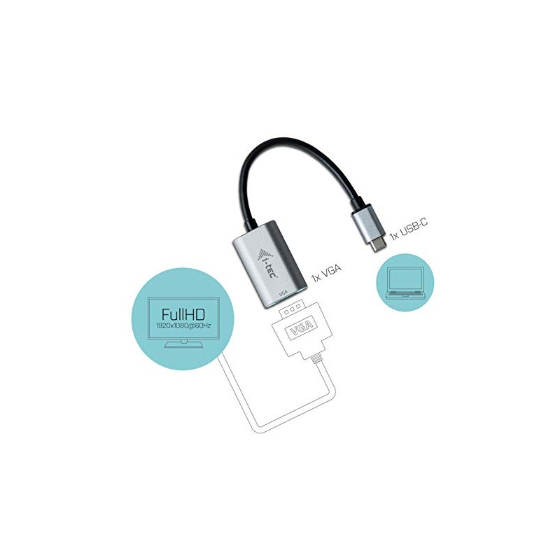 I-Tec USB-C Metal VGA Adapter 60Hz