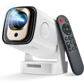 Osikem Mini Projector, Support 4K 1080P Portable Projector with WiFi & Bluetooth, Auto Focus 1080P, 5W Speaker, Built-in Apps, Voice Control for Indoor/Outdoor Movies