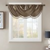 Madison Park Elena Waterfall Embellished Rod Pocket Valance, Faux Silk