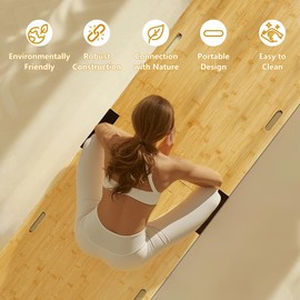 Yoga Mat Board for Carpet, Yoga Mat for Carpet, Grass, Uneven Surfaces (Bamboo Color)