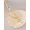 Kyhvoux 14K Gold Plated Women's Cross Necklace, Cubic Zirconia Copper
