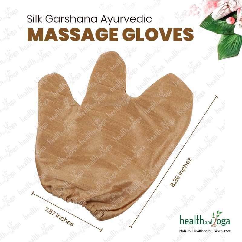 Silk Garshana Ayurvedic Massage Gloves - Electro Static Lymph Circulation