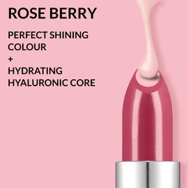 Avon Hydramatic Shine Lipstick 3.6g | Hydrating Intense Colour | SPF 20 | Plumper and Smoother Looking Lips | Cruelty Free | Hydra Shine Rose Berry