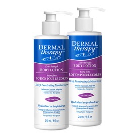 Dermal Therapy Extra Strength Body Lotion – Hydrating Formula with 10% Urea and 5% Alpha Hydroxy Acids | Helps Smooth and Moisturize Dry Skin | 8 fl oz (2-Pack)