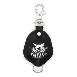 Wachifudo Dayan Cat Dayan Genuine Leather Reels Extend to Attach Paths and Keys, Paw Reel Key, Black, Black