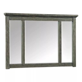 Intercon Furniture Oak Park Bedroom Wood Dresser Mirror in Pewter