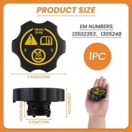 Radiator Expansion Water Tank Cap Coolant Tank Cap Car Cover Lid for Vauxhall Opel Corsa D E Astra J K Insignia A B Mokka X Zafira B Zafira Tourer C Meriva B Adam 13502353 13598760 1305248