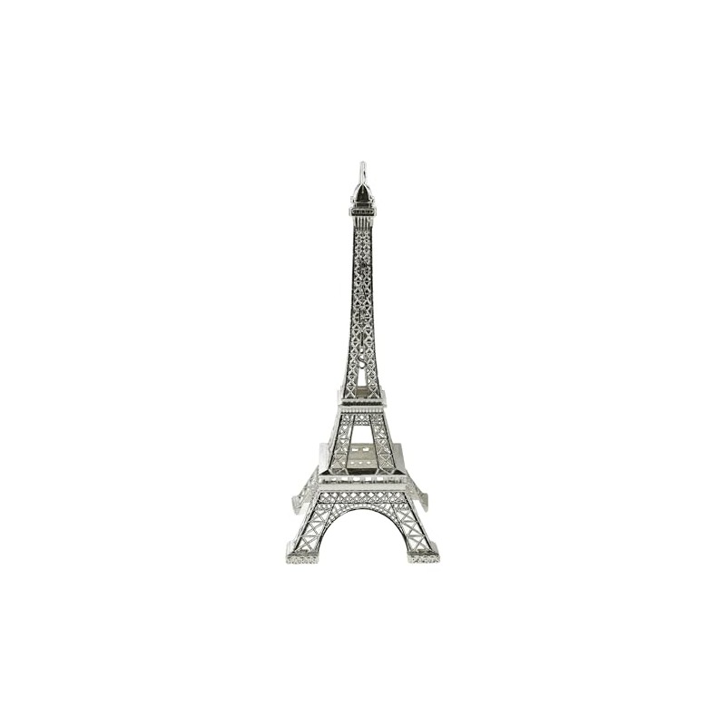 Homeford Metal Eiffel Tower Paris France Souvenir, 6-inch, Silver