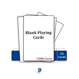 Blank Playing Cards (54 Cards) - 3.5 x 2.5 (Poker Size) - Thick Material - Easy to Write On! (Perfect for DIY Games or Flash Cards)
