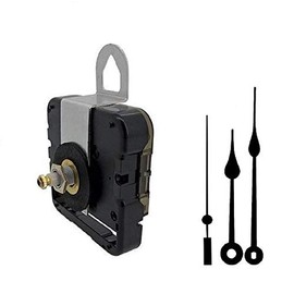Seiko-SKP Quartz Clock Movement Kit with 5" Black Spade Hands for Dials up to 1/4"